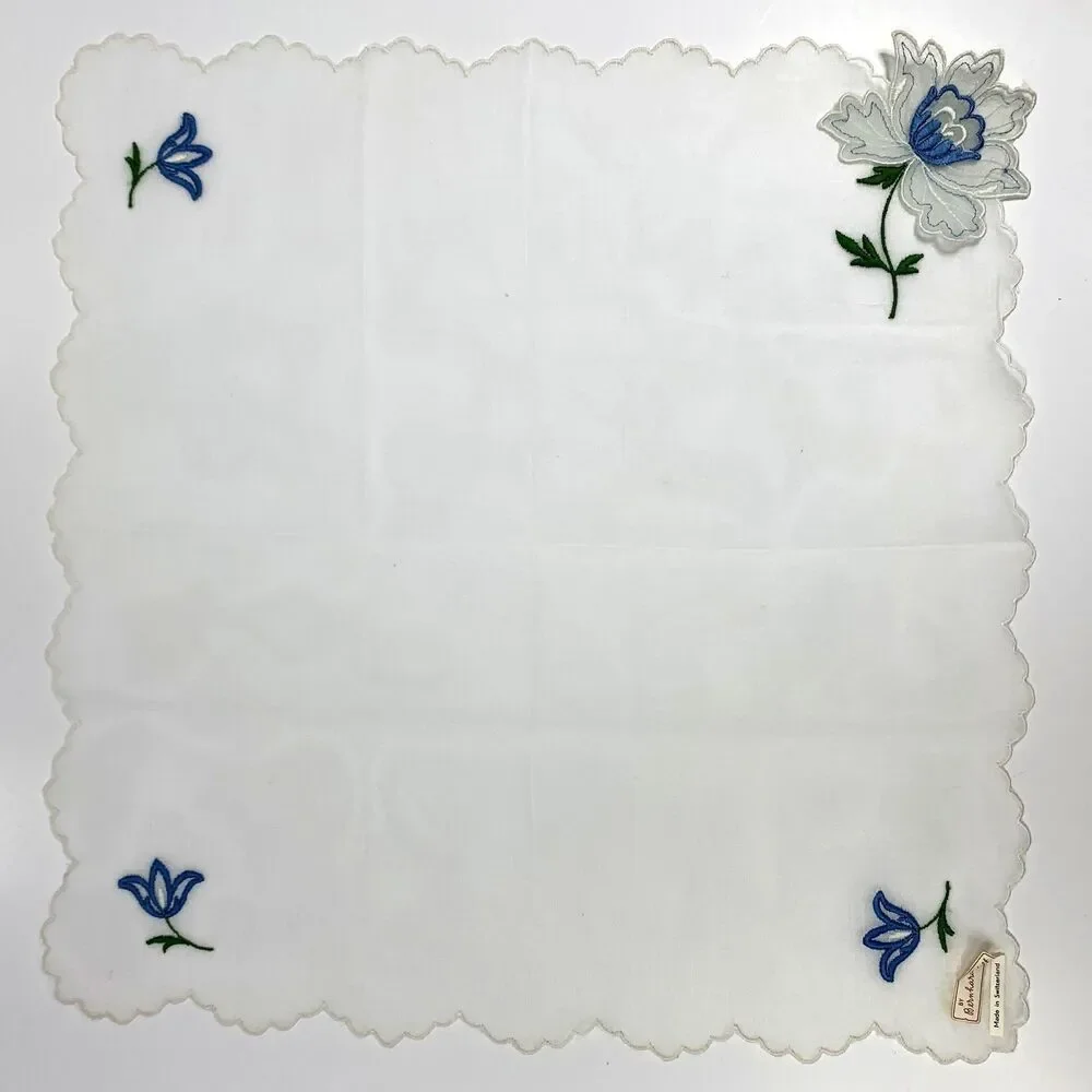 Bernard Wolf Vintage Bride Wedding Handkerchief Vintage Cottage Heirloom NEW